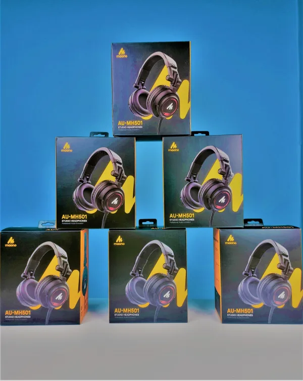 Maono AU-MH501 Professional Studio Monitor Headphone, Over Ear With 50mm Driver For Gaming, DJ, Studio, And Microphone Recording - Image 4