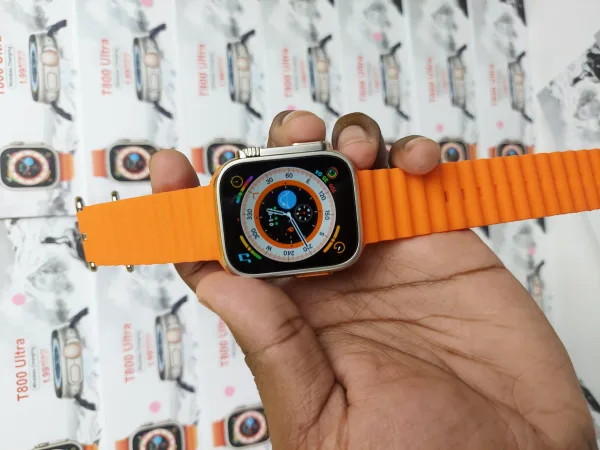 Newest T800 Ultra Smartwatch Series 8 with Wireless Charging- Black - Image 11