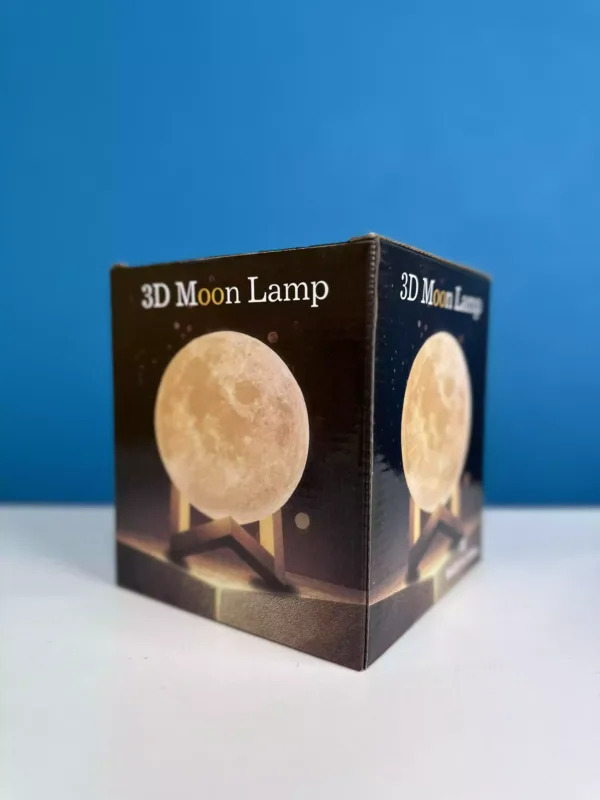 Rechargeable 3D Moon Lamp With Remote 8cm - Image 2